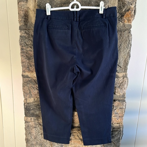 TALBOTS SIZE 10P PERFECT CROP NAVY BLUE - Picture 4 of 5
